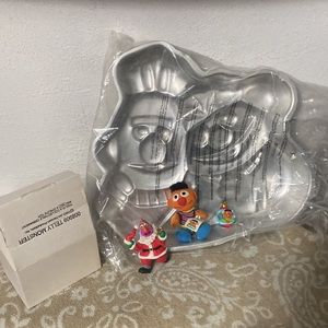 Wilton🎂Pan Ernie/Bert+925⛓16”chain+Ernie Pendant+Telly Monster Ornament IOB